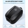 Uniclife 64 GPH Aquarium Air Pump with Dual Outlets Adjustable Quiet Fish Tank Air Pump with Air Stone Airline Tubing Check Valve and Connector Accessories for 10-100 Gallon Fish Tank