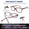 DOOViC 4 Pack Computer Reading Glasses Blue Light Blocking Anti Eyestrain Spring Hinge Stylish Readers for Women 3.00 Strength
