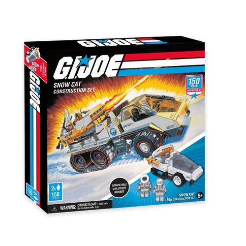 GI Joe Snowcat Military Vehicle Toy Construction Set, Building Kit (150 Total Pieces)