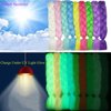 Christmas White Braiding Hair Jumbo Braids Hair Extensions Glowing Braiding Hair 24inch 3Pcs Jumbo Braiding Hair Glow in the Dark Hair