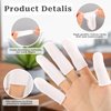 100 Pieces Cotton Finger Cots,Cloth Finger Cots Finger Toe Sleeves Fingertips Protective Cover Thumb Protector Comfortable and Breathable, Absorb Sweat (White)