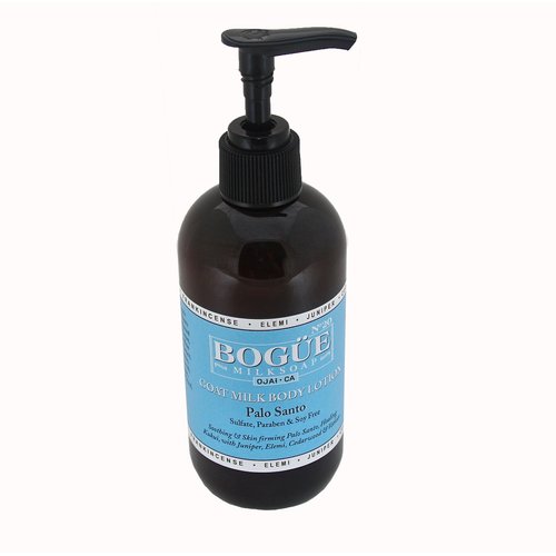 BOGUE Goat Milk Hand & Body Lotion-N°20 Palo Santo Blend Soothing & Skin firming Palo Santo, healing kukui with juniper, elemi, cedarwood & vetiver