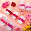 Thiccywoov 50 Sets Quinceanera Party Favors for Guests - 50 Scrunchies, 50 Thank You Cards, 50 Organza Bags for Sweet 15 Birthday