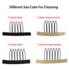 20 pcs/lot Wig Combs for Making Wig Caps 5-teeth Wig Clips Steel Teeth with Cloth Wig Combs for Hairpiece Caps Herina Wig Accessories Tools Wig Clips for Wig (Blonde)