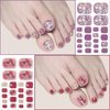 8Sheets Glitter Toe Nail Stickers Decals Spring Summer Flower Nail Polish Strips Self-Adhesive Marble Design Gel Nail Strips Decals Supplies Semi Cured Toenail Wraps Polish Stickers Women DIY Manicure