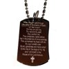 Psalm 23:4 "I Walk Throught the Valley of the Shadow of Death Christ Cross Logo Symbols - Military Dog Tag Luggage Tag Key Chain Keychain Metal Chain Necklace