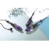 VadiForest Amethyst Dowsing Pendulum Reiki Hexagonal Crystal Stone Bronze Pendant Necklace for Divination, Meditation, Wicca, Energy Generator