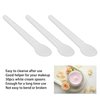 Cosmetic Spatula, 50pcs Cosmetic Cream Spatula Small Spoon Shaped Washable Eye Cream Spatula for Nail Glue Spatula Facial Cream Mask Scoop Skin Care Plastic Spoon for Mixing