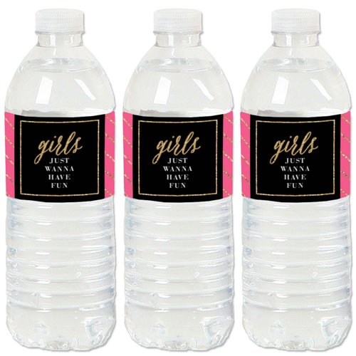 Big Dot of Happiness Girls Night Out - Bachelorette Party Water Bottle Sticker Labels - Set of 20