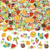JarThenaAMCS 300Pcs Summer Foam Stickers Hello Summer Gnome Tropical Beach Watermelon Hawaii Decals Mixed Bulk Cartoon Self-Adhesive Decorative for DIY Art Craft Scrapbook Journal Party Supplies