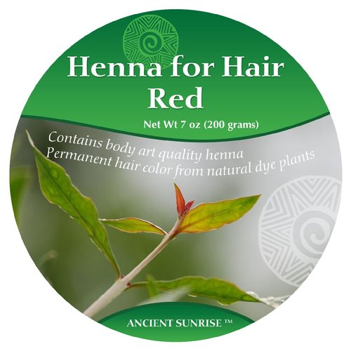 Ancient Sunrise henna, Red hair color, Henna hair color red, Henna red hair color permanent- Ancient Sunrise Henna for Red Kit