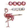 LALAFINA 3pcs Flamingo Crystal Pin Clips Rhinestone Hair Clips Elegant Accessories Acrylic Resin Hair Clips Styling Hair Barrettes Tools Hair Pins Decorative for Women Girls