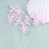 Aneneiceera Pearl Bride Wedding Hair Pins Pink Bead Hair Piece Bridal Flower Headpieces bridesmaid Hair Accessories for Women and Girls (Pack of 3)(Pink)