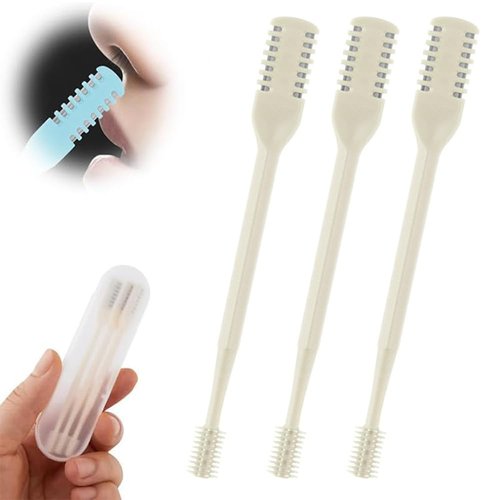 2-in-1 Nose Hair Clipper, Nostril Hair Removal Tool,Double Sided Nose Hair Cutter, Portable Manual 360° Rotating Nose Hair Trimmer with Ear Picker for Women and Men.