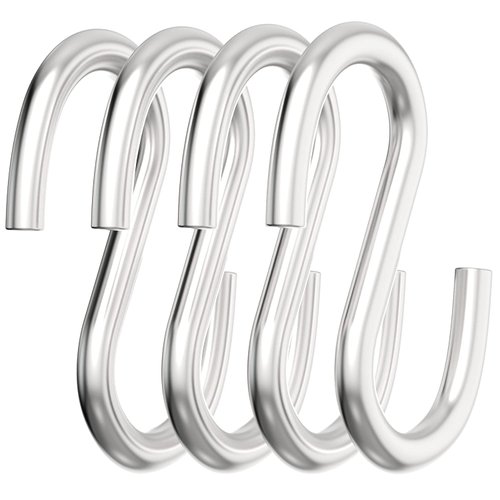Axe Sickle 12 Pcs 2.3 Inch S Hook 304 Stainless Steel Hanging Hooks for Hanging Products or Items, Chain Hardware