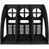 SAYEEC Magazine Holder Desk File Organizer Plastic 3 Compartment File Holder Folder Stand File Divider Document Cabinet Rack Book Storage Organizer Filling Box (Black)