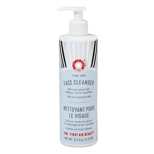 First Aid Beauty Pure Skin Face Cleanser, Sensitive Skin Cream Cleanser with Antioxidant Booster,...