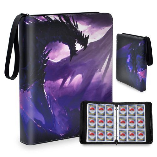 Card Binder for Trading Cards | 9 Pocket with 50 Sleeves up to 900 Cards | Holder Album School Choice for 1-18 Year Boys/Girls | Trading Card Binder Display Case (Card not included) (M1)