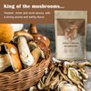 GRELIM Dried Porcini Mushrooms, New Season Sun Dried Wild Porcini All Natural, Vegan, Easy Preparation and Rehydrate Ideal for Sauces, Risottos 3 oz
