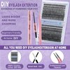 DIY Lash Extension Kit 280 Pcs Lash Clusters Kit Individual Lashes Natural 9-16mm D Curl with Bond Seal Tweezers Pearl Stickers False Eyelash for Beginner Eyelash Extensions at Home (30D+40D)