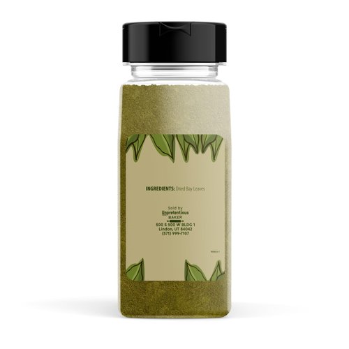 Unpretentious Ground Bay Leaves, 7.2 oz, Savory & Traditional, Dry Rubs, Soups & Sauces