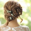 Yokawe Bridal Wedding Hair Comb Gold Rhineston Bride Side Combs Crystal Hair Accessories for Women and Girls