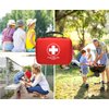 Compact First Aid Kit (228pcs) Designed for Family Emergency Care. Waterproof EVA Case and Bag is Ideal for The Car, Home, Boat, School, Camping, Hiking, Office, Sports. Protect Your Loved Ones. Red