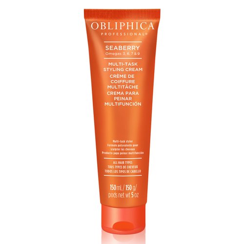 Obliphica Seaberry Styling Cream - Anti-Frizz Control, Damage Repair, Hair and Scalp Treatment - 5 Fl Oz