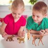 TUPARKA 9Pcs Forest Animals Set, Miniature Figures Woodland Animals Deer Figurine, Dog, Rabbit, Bear Figure Miniature Animals Woodland Cake Toppers