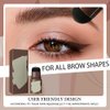 Eyebrow Stamp Stencil Kit, Eyebrow Stamp Pomade with 24 Reusable Thin & Thick Brow Stencils, Eyebrow Stencils Shaping Kit Definer (Black Brown)