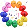Ehome Easter Egg Shakers, 12Pcs Egg Shakers Musical Instruments, Egg Shakers for Babies, Plastic Eggs for Toddlers 1-3, Easter Baby Shaker Toy, 6 Colors Montessori Baby Maracas(Plastic)