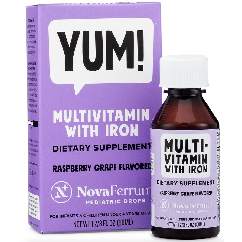 NovaFerrum Yum | Multivitamin with Iron for Infants, Toddlers & Kids | Immune Support | Ages 4 & ...