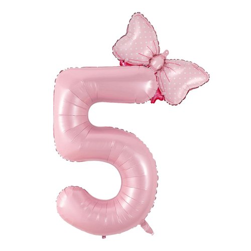 Birthday Number Balloons Pink Happy Birthday Number Balloons Decorated with 40 "Number Balloons Party Supplies (5)