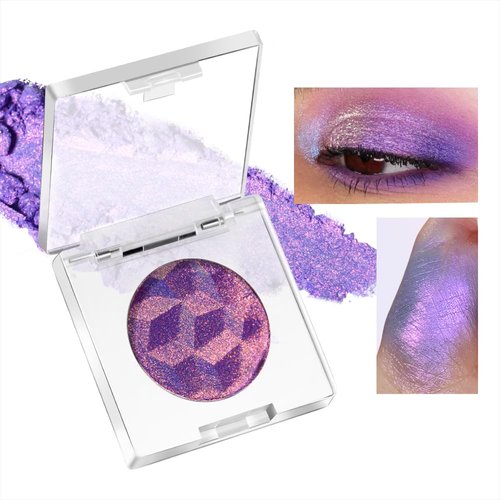 ecofavor Multichrome Metallic Eyeshadow - Duochrome Glitter High Impact Multi-colors Shift Eye Looks in Clear Metallic Gold Yellow Pink Purple Sparkling Intense Color Shifting, High Pigmented…