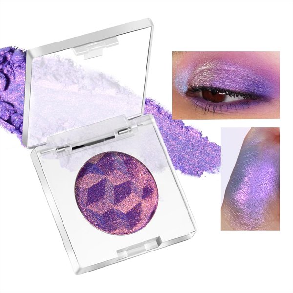 ecofavor Multichrome Metallic Eyeshadow - Duochrome Glitter High Impact Multi-colors Shift Eye Looks in Clear Metallic Gold Yellow Pink Purple Sparkling Intense Color Shifting, High Pigmented…