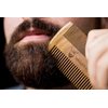 Striking Viking Sandalwood Beard Comb & Case - Pocket-Sized Grooming Tool with Fine & Coarse Teeth, Perfect for Use with Balms & Oils