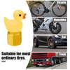 GOOTHX Tire Valve Stem Cap, 4 pcs Glow-in-The-Dark Cute Duckling Tire Valve Cap, Universal for Cars, Motorcycles, Trucks, and Bicycles.(Yellow)