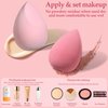 14 Pcs Makeup Sponge Set,Beauty Sponges Blender with 4 Pcs Powder Puff and 4 Pcs Mini Make up Sponges Valentine's Day Gift,Mother's Day Gift for Women Liquid,Foundation,Powder,Concealer,Cream(Pink)