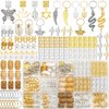 VENOFEN 232PCS Hair Jewelry for Braids Butterfly Braid Clips Silver Loc Jewelry Gold Dreadlock Beads Wooden Beads for Hair Metal Cuffs Rings Braids Accessories Hair Decoration for Women and Girls