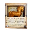 Johnny World - Ancient Toys - Wooden Trojan Horse Pull Toy with Hardcover Book! Teach Children About History Through Interactive Play