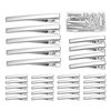 45Pcs Metal Hair Accessories Set: Alligator Hair Clips for Bow Making, 3 Sizes Silver Hair Curlers, Salon Grips, DIY Hairpins with Case