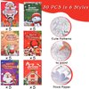 30 Pcs Christmas Coloring Book for Kids with Stacking Crayons, Merry Xmas Activity Supplies, Winter Festive Christmas Party Favors, Mini Toddlers Goodie Bag Stuffers Gift of Snowmen Santa Trees