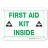 First Aid Kit Inside Sign, 7" x 10" 0.40 Aluminum, Fade Resistance, Indoor/Outdoor Use, USA MADE By My Sign Center