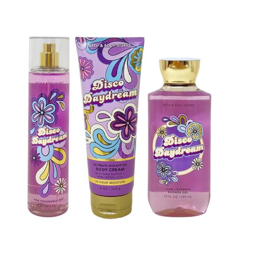 Generic Bath and Body Work Disco Daydream - Trio Gift Set - Fragrance Mist, Body Cream and Shower Gel