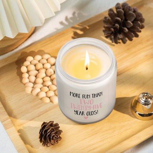 50th Birthday Gifts for Women or Men- Funny Best 50th Bday Gift Ideas- Happy Turning 50 Year Old Birthday Presents for Friends, Wife, Husband, Mom, Dad, Sister- Lavender Candles