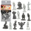 SCS Direct Humans Vs Aliens Space Monster Action Figure Toy Playset 10 Pieces- Unique Futuristic Character- Great for Party Favors, Decoration, Dioramas, Cake Toppers, RPG Gameplay, Birthday Gifts