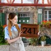 6 Inch Floating House Number Metal Modern Anti-Rust House Address Numbers for Outside with For Mailbox Yard Home Front Door Zinc Alloy Black, 911 Visibility Signage (1)