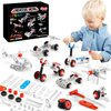 BESTYMXY Cars & Airplane Metal Model Set, Building Kit Model, 231 PCS 6 Models Metal STEM Project Building Toys for Kids Ages 8-12, Assembly Vehicles Metal Toys Model