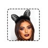 CLOACE Cat Ears Headband Black Lace Feather Cat Ear Hair Hoop Halloween Cosplay Cat Costume Hair Accessories for women