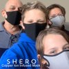 Shero 3-Layer Reusable Copper Infused Face Mask With Nose Wire, Washable, Breathable and Adjustable, 10-pack (Black, M/L)